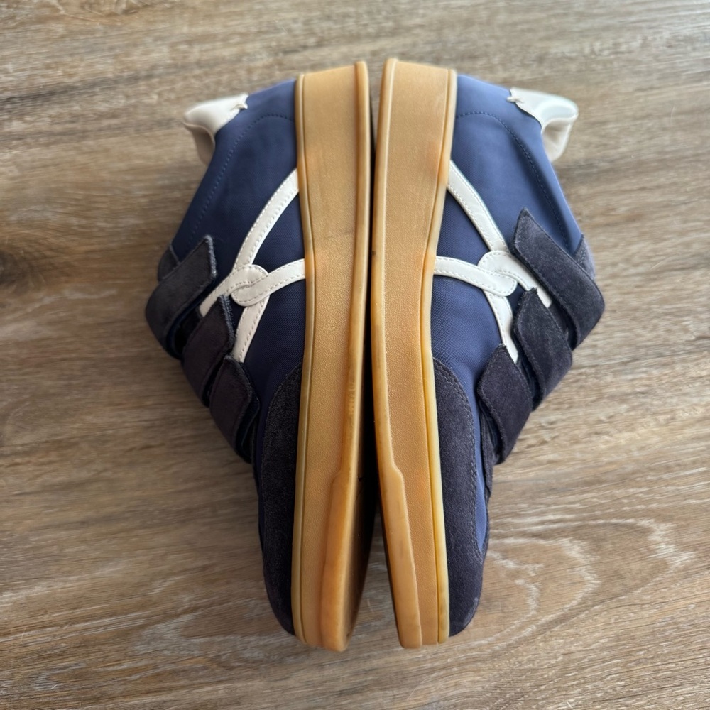 Veronica Beard Women's Size 8.5 Reagan Sneaker Deep Blue Coconut Leather Suede - Picture 4 of 11